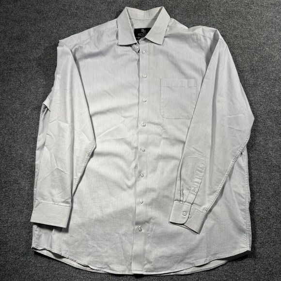 Bespoke Other - Big And‎ Tall Rockabilly Western Wear Light Blue Striped Button Up